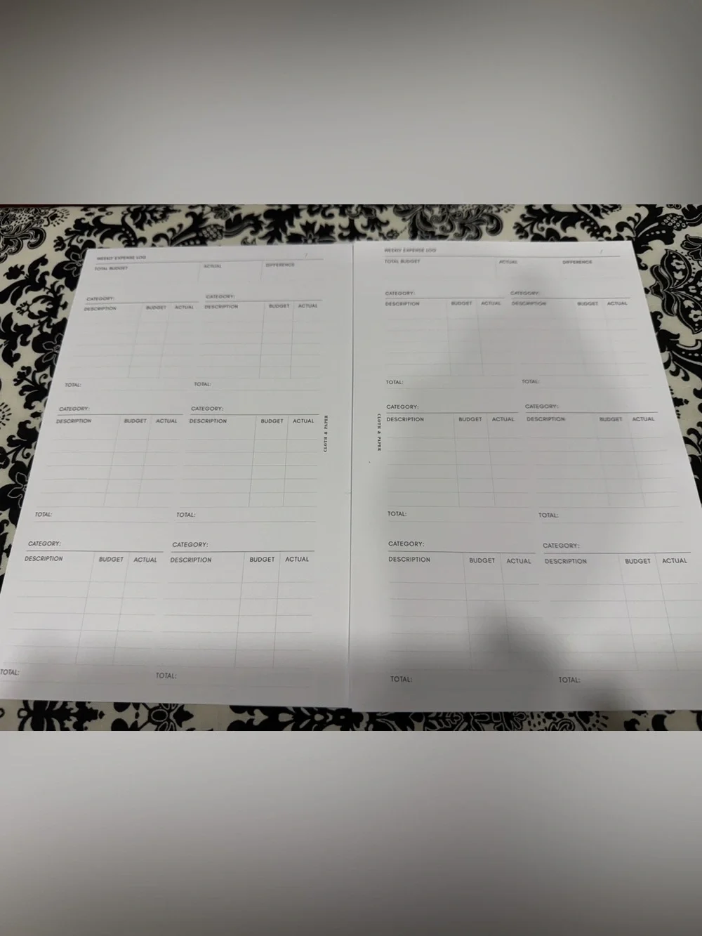 Cloth & Paper Finance Inserts